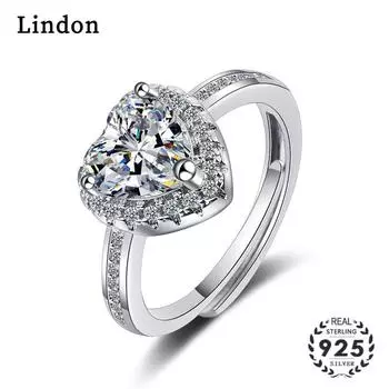 Женские кольца Lindon из медного сплава, кремнезема и циркона, юбилейное ювелирное кольцо