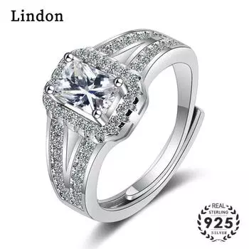 Женские кольца Lindon с искусственными кристаллами, юбилейное ювелирное кольцо