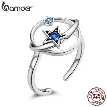 Женские кольца на палец BAMOER из стерлингового серебра 925 пробы с загадочным самолетом, обручальное кольцо, ювелирные изделия для помолвки