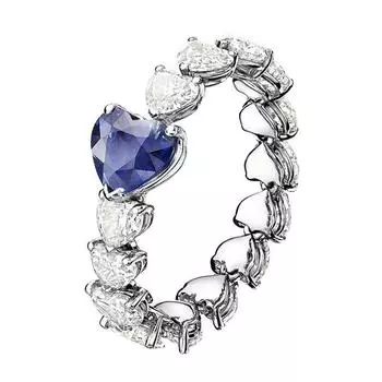 Женские кольца с синим сердечком, стильные аксессуары для девочек, Свадебная вечеринка, нежный подарок на день Святого Валентина, модные ювелирные кольца с цирконием для влюбленных 6