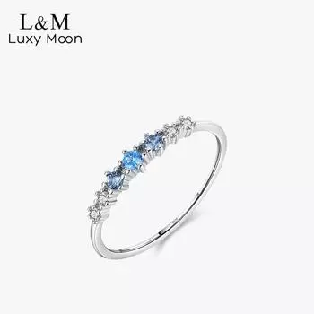 Женские кольца Стерлинговое серебро S925, инкрустированное цирконом, женское модное изысканное кольцо 5