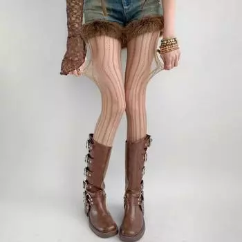 Женские колготки ажурные в сеточку с ажурным узором, ультратонкие, прозрачные, высокоэластичные, противоскользящие, однотонные чёрный