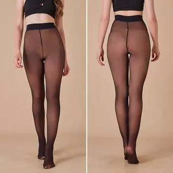 Женские колготки черного цвета с высокой талией, облегающие, с подъемом бедер, прозрачные, тонкие, повседневные, чулочно-носочные изделия, повседневная одежда L чёрный