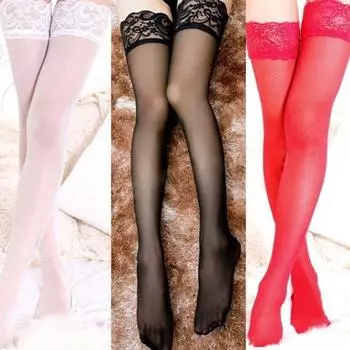 Женские колготки для ночных клубов, модные сексуальные кружевные колготки, высокие чулки до бедра