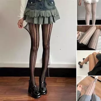 Женские колготки с ажурным узором, в сеточку, ультратонкие, прозрачные, высокоэластичные, противоскользящие, однотонные, для поездок на работу, свиданий, вечеринок, мини-юбка, подходящая света кофе