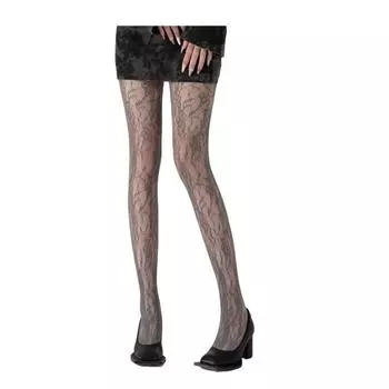 Женские колготки с ажурным узором в виде цветка лозы, ультратонкие, прозрачные, высокоэластичные, противоскользящие, однотонные, для поездок на работу, свиданий, вечеринок, мини-юбка, подходящая серый