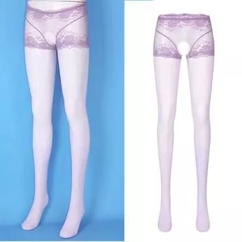 Женские колготки с открытой промежностью, прозрачные кружевные чулки с цветочным принтом, леггинсы, женское нижнее белье, подарок на день Святого Валентина для молодоженов M