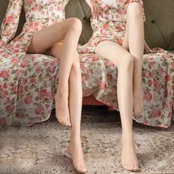 Женские колготки ультратонкие прозрачные сетчатые высокоэластичные с высокой талией бесшовные противоскользящие однотонные мини-юбки для поездок на работу и свиданий на вечеринку