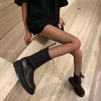 Женские колготки в сеточку, высокая эластичность, ультратонкие узкие однотонные нескользящие женские длинная юбка до бедра в японском стиле JK и шорты S