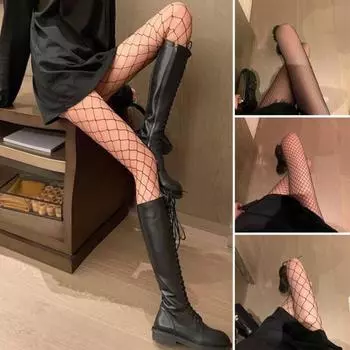 Женские колготки в сеточку, высокая эластичность, ультратонкие однотонные однотонные нескользящие женские колготки в японском стиле S