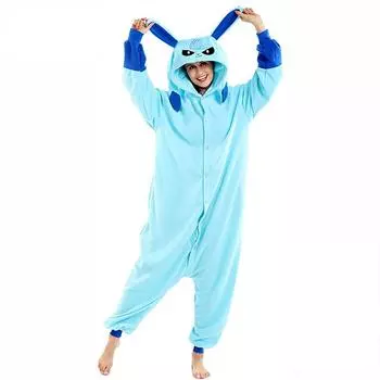 Женские комбинезоны Glaceon Kigurumi, флисовая домашняя одежда в стиле аниме для Хэллоуина, карнавальный костюм S селеста