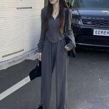 Женские комплекты из 2 предметов для женщин, объемные комплекты из полосатых свитеров L