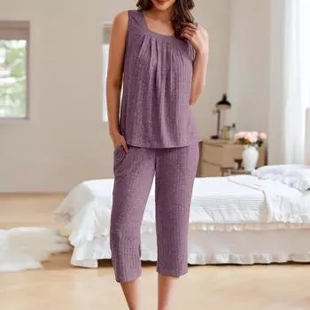 Женские комплекты из двух предметов, льняные комплекты, укороченные топы на пуговицах с короткими рукавами, повседневные шорты, комплект с карманами L