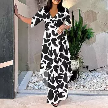 Женские комплекты из топа и брюк большого размера с V-образным вырезом и коротким рукавом S чёрный