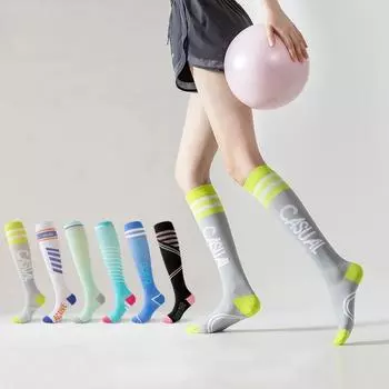 Женские компрессионные носки Профессиональные носки для бега Женские скакалки Фитнес Велоспорт Скалолазание Тонкие чулки Спортивные носки