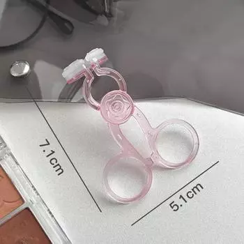 Женские контактные линзы, приспособления для ношения, простой в установке контактных линз, портативный инструмент для открытия глаз, приспособление для растягивания век розовый