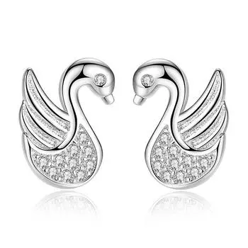 Женские корейские модные антиаллергенные 925 посеребренные простые серьги-гвоздики для маленьких ушей, женские маленькие ювелирные изделия для ушей, подарки серебряный