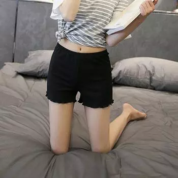 Женские корейские защитные брюки, женские мягкие хлопковые короткие штаны с пузырьками, платье для девочек, высокоэластичные безопасные шорты S белый