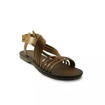 Женские коричневые сандалии из натуральной кожи Новые летние удобные дышащие повседневные качественные стильные легкие сандалии