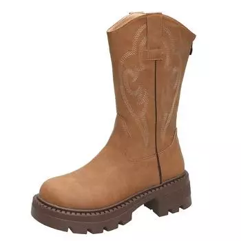 Женские короткие босоножки в ковбойском стиле на низком каблуке и платформе, модные стильные удобные мокасины, роскошные дизайнерские на распродаже 35