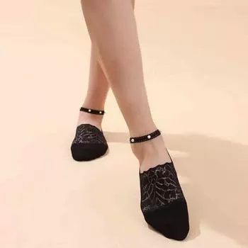 Женские короткие чулки, сексуальные носки для вечеринок и клубов, модные невидимые носки в стиле Лолиты, летние забавные кружевные носки