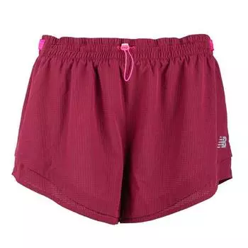 Женские короткие однотонные дышащие спортивные шорты NEW BALANCE M чёрный