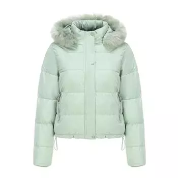 Женские короткие парки, теплые куртки с капюшоном из искусственного меха, теплое хлопковое пальто с длинными рукавами, зимне-весенняя верхняя одежда M малиновый гляссе