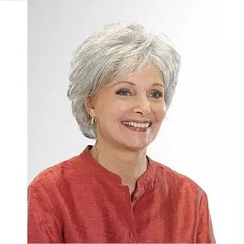 Женские короткие серебристо-серые синтетические парики с челкой для женщин, повседневный косплей, натуральные волосы в виде мумии, парики из термостойкого волокна