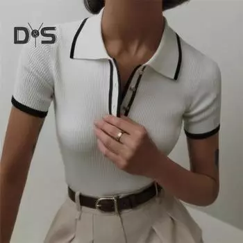 Женские короткие топы в стиле пэчворк с короткими рукавами, лацканами и застегивающимся на пуговицы вырезом горловины, топы обычного кроя для вязания L абрикосовый