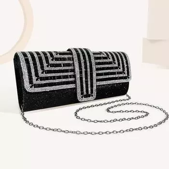 Женские кошельки-клатчи со стразами, блестящие вечерние сумки, вечерние банкетные блестящие женские свадебные клатчи, сумка на цепочке на плечо серебряный