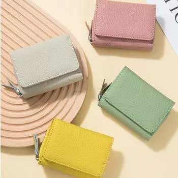 Женские кошельки с карманом для ключей из натуральной кожи, сумки с держателем для кредитных карт, сумки из воловьей кожи, сумки-кошельки для монет чёрный