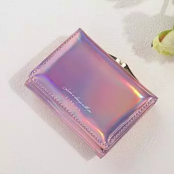 Женские кошельки, женские кошельки из искусственной кожи, короткий кошелек для женщин, маленькая сумка для денег, кошелек для монет, держатель для карт, клатч розовый