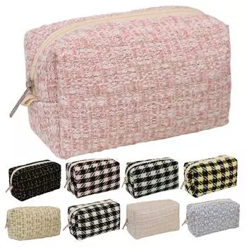 Женские косметички, чехлы, женская маленькая сумка для хранения с застежкой-молнией, дорожная сумка-клатч, симпатичная большая вместительная пенал для карандашей, коробка для ручек
