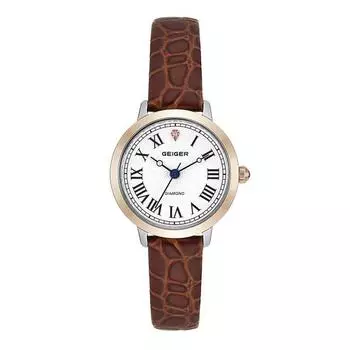 Женские кожаные часы Geiger с бриллиантами