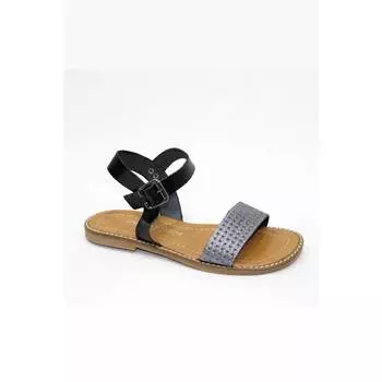 Женские кожаные черные серые сандалии на плоской подошве Новые летние удобные дышащие повседневные качественные стильные легкие сандалии