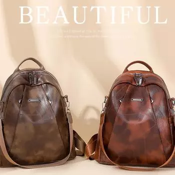 Женские кожаные рюкзаки, винтажная сумка на плечо, женский рюкзак, женский дорожный рюкзак, Mochila, школьные сумки для девочек, рюкзак коричневый