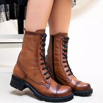 Женские кожаные сапоги из натуральной кожи