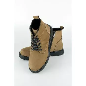 Женские кожаные стильные сапоги до щиколотки