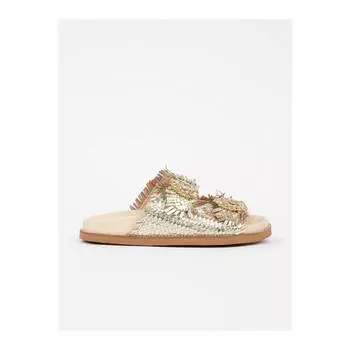 Женские кожаные тапочки Bella Gold, новые летние удобные дышащие повседневные качественные стильные легкие сандалии