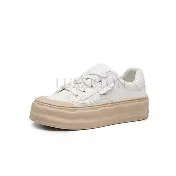 Женские кожаные туфли на толстой подошве с цветными пэчворками, повседневные и модные, универсальные и дышащие, для сноуборда 34