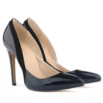 Женские туфли с острым носком из кожи на тонком высоком каблуке, офисные туфли-лодочки, сексуальные женские красные свадебные туфли на шпильках 35 красный