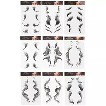 Женские края прически татуировки волосы татуировки наклейки волосы водонепроницаемые поддельные Hailine наклейки ED-01