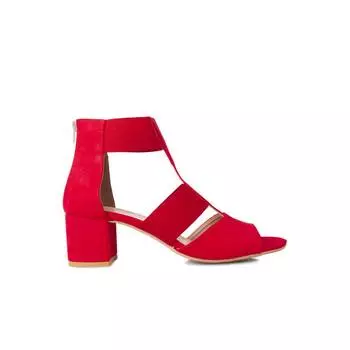 Женские красные сандалии на каблуке большого размера Комфортные повседневные качественные стильные легкие сандалии