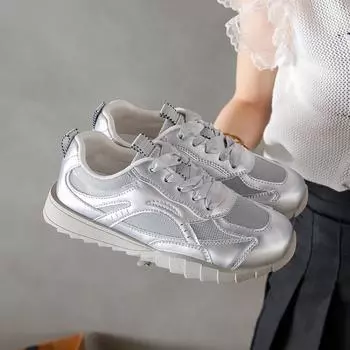 Женские кроссовки 2024 года, лето, новые женские кроссовки, повседневная обувь для женщин, кроссовки на платформе, сетчатые дышащие кроссовки для бега 35 розовый