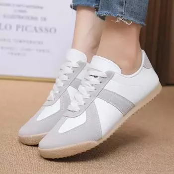 Женские кроссовки 2024 года, новые весенне-осенние брендовые роскошные вулканизированные туфли, повседневная обувь Zapatillas Mujer, легкие дышащие туфли на плоской подошве 36 белый