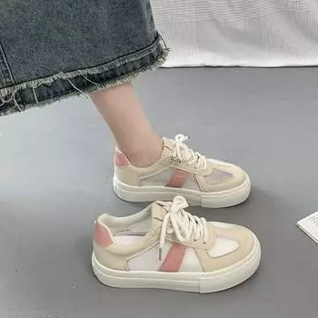 Женские кроссовки 2024 года, новые женские кроссовки для тренировок, повседневные туфли на плоской подошве, женские кроссовки на платформе, сетчатые дышащие кроссовки для бега 35 розовый