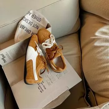 Женские кроссовки 2024 года в стиле ретро, удобные, дышащие, маленькие, белые 35 чёрный