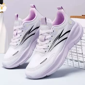 Женские кроссовки 2025 года, легкие дышащие сетчатые кроссовки для спортзала, нескользящие, с воздушной подушкой, спортивная обувь для тренировок 36