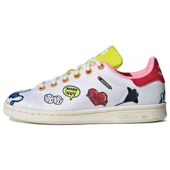 Женские кроссовки adidas Aaron Kai x Stan Smith Primeblue Big Kid Doodles White Cloud-White Vivid-Green FY2686 38
