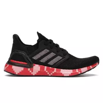 Женские кроссовки adidas UltraBoost 20 Valentines Day Black Core-Black Glory-Pink EG0761